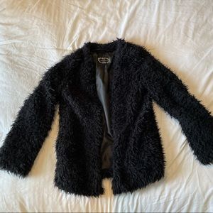 Black teddy coat